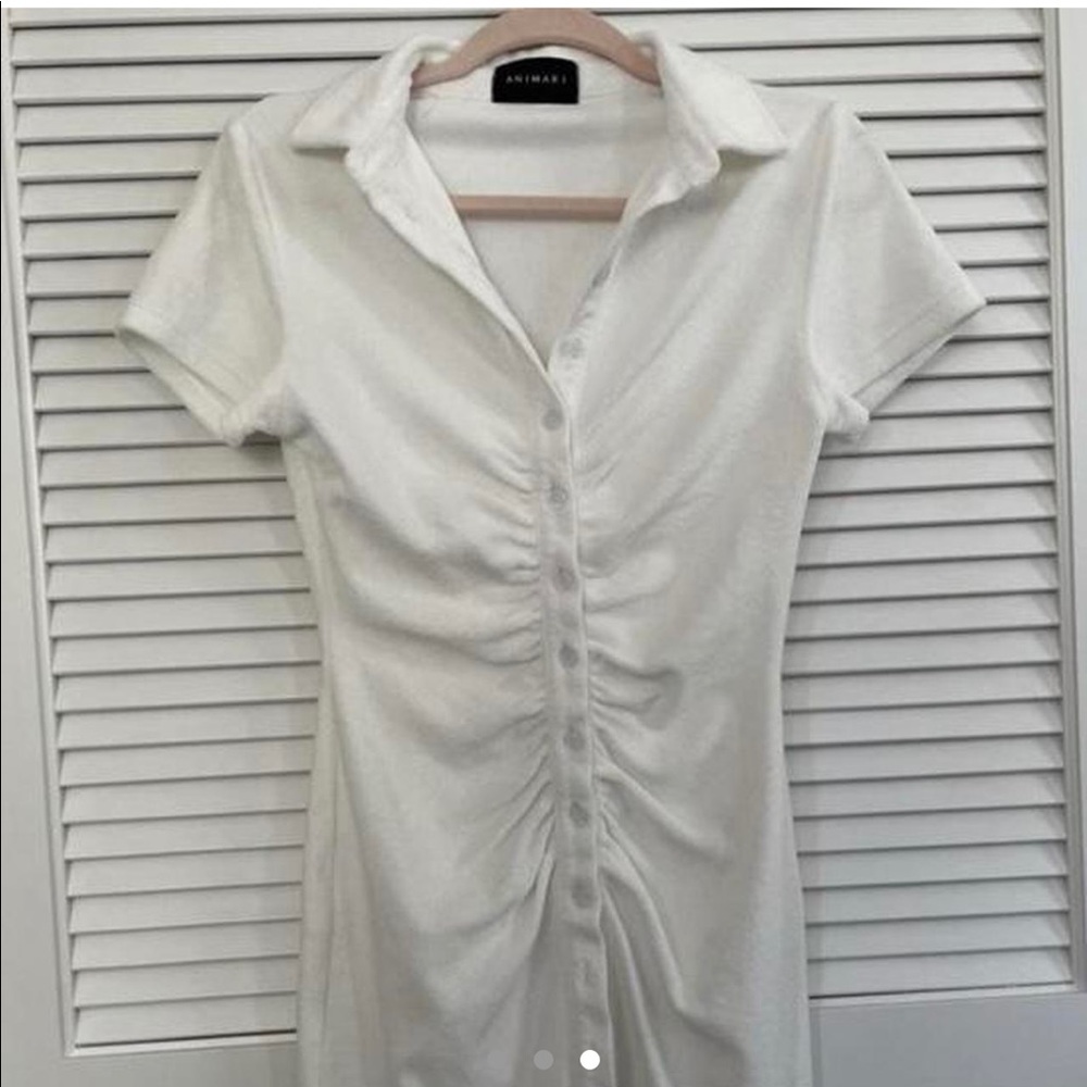 Animation Ruched Front Terry Cloth Dress - Picture 3 of 3